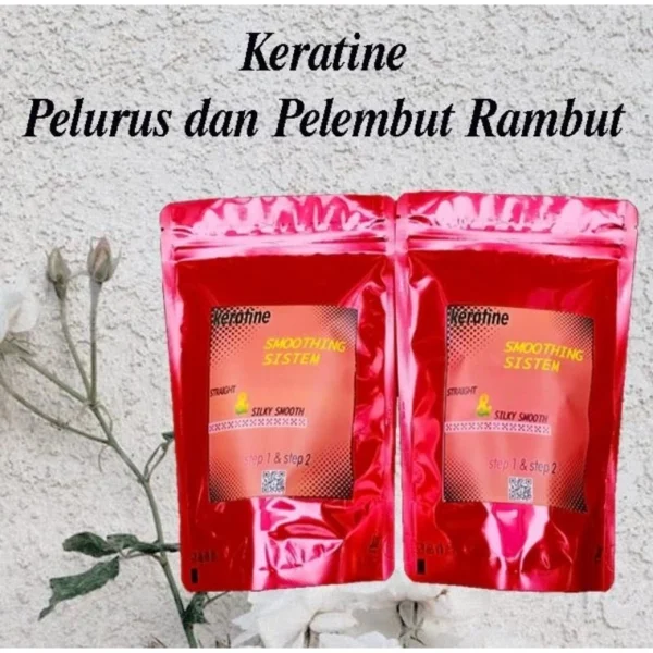 KERATINE SMOOTHING PELURUS DAN PELEMBUT RAMBUT PERMANEN STEP 1 & 2/ OBAT SMOOTHING TERBAIK